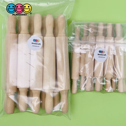Wooden Rolling Pins Mini Wood Woodcraft Cabochon