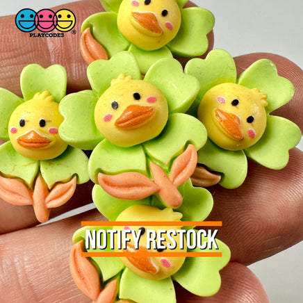 Yellow Chick Flower Easter Flat Back Charms Cabochons Decoden Charm 10 Pcs Playcode3 Llc