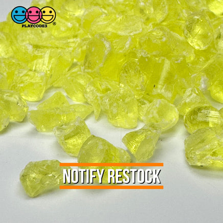 Yellow Silica Acrylic Sand 100 Grams Slime Filler Fake Lava Rock Candy Sprinkle