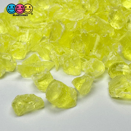 Yellow Silica Acrylic Sand 100 Grams Slime Filler Fake Lava Rock Candy Sprinkle