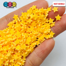 Yolk Yellow 5mm Star Fake Clay Sprinkles Fake Bake Slime Supplies - 10 grams - Sprinkle