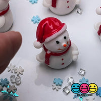Snowman Christmas Miniature Charm Resin Home Décor Accessories Cabochons 10 pcs