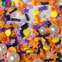 Candy Corn Star Pearl Celebration Halloween Mix Fimo Fake Polymer Clay Sprinkles Jimmies Funfetti