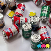 Beer Cans Miniature Can Dollhouse Fake Beers Mini Can Charm Cabochons 9 pcs