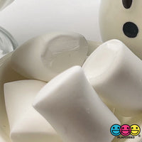 Marshmallows Charms Cabochon Fake Food Soft Clay Light Weight NOT HARD Decoden 10 pcs