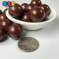 Chocolate Brown Boba Beads Fake Food Malted Ball Candy NOT EDIBLE Acrylic Balls Faux Decoden 19 mm