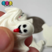 Spooky Tongue Sticking Out Ghost Flack Back Charms Halloween Cabochon 10pcs