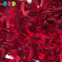 Red Candy Canes Christmas Holiday Glitter Confetti Iridescent 8mm