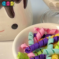 Mixed Colors Curls Fake Candy Charm Cabochon Polymer Clay Fake Bake Decoden 5 Colors 20 pcs