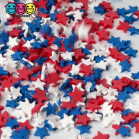Just American Stars Red White Blue Mix Patriotic Memorial Day 4th of July Clay Sprinkles Fimo