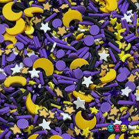 Magical Midnight Fake Clay Sprinkles Fimo Slice Halloween Moon Stars Mix