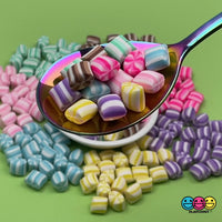 Pillow After Dinner Mint Candy Charms Fake Polymer Clay Candies Decoden Mixed Colors 21 pccs