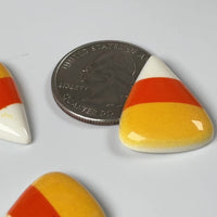 Candy Corn Flatback Charms Fake Food Cabochons Decoden Halloween Candies 10pcs