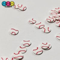 Baseball Sports Game Ball Theme Fimo Slices Fake Polymer Clay Sprinkles Decoden Jimmies 6mm
