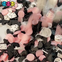 Ghost Pink Black Bat Halloween Mix Fimo Fake Polymer Clay Sprinkles Jimmies Funfetti