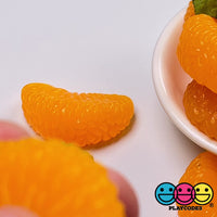 Tangerine Slices Realistic Imitation Fake Food Life Like Orange Fruit Plastic Resin 10 pcs