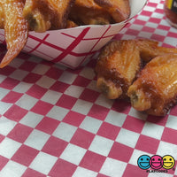 Fried Chicken Wings Fake Food NOT a Toy Realistic Imitation Life Like Solid Plastic Resin 3 pcs