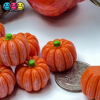 Pumpkin Mini Charms with Stems Charm Halloween Thanksgiving Cabochons Decoden 10 pcs