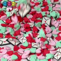 Love Letter Mix Hearts Multi Colors Fimo Slices Fake Sprinkles Jimmies