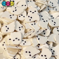 Ghost White Sheet Spooky 10mm Fimo Slices Fake Sprinkles Halloween Decoden Funfetti