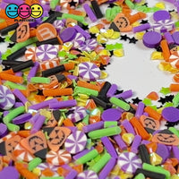 Happy Jack-O’-Lantern Halloween Mix Fimo Glitter Stars Diamonds Fake Polymer Clay Sprinkles Jimmies Funfetti