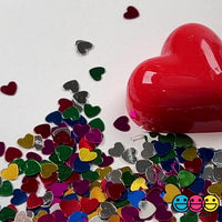 Heart Shape Glitter Mixed Colors Valentine's Day Iridescent Glitters Fake Sprinkles Confetti 4mm