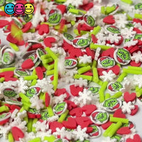Christmas Character Face Fimo Heart & Snowflake Fake Sprinkles Christmas Confetti Funfetti