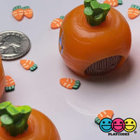 Carrot Top House Large Charm Solid Resin Flat Bottom Easter Cabochon 5pcs