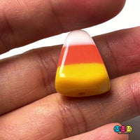Candy Corn with Holes Fake Food Realistic Jewelry Charm Halloween Cabochons 10 pcs