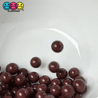 Chocolate Brown Boba Beads 8mm Fake Food Acrylic Balls Faux Decoden