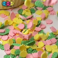 Tulip Leaf Patch Fimo Mix Fake Sprinkles Pink Yellow Flowers Leaves Confetti Funfetti