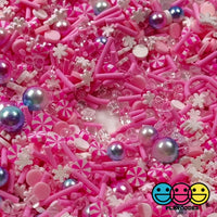 Cotton Candy Christmas Fimo Mix Fake Clay Sprinkles Beads Funfetti