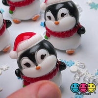 Penguin Christmas Miniature Charm Resin Home Décor Accessories Cabochons 5 pc