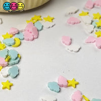 Cloudy Sky Star Moon Pastel Fimo Mix Fake Polymer Clay Sprinkles Confetti Funfetti